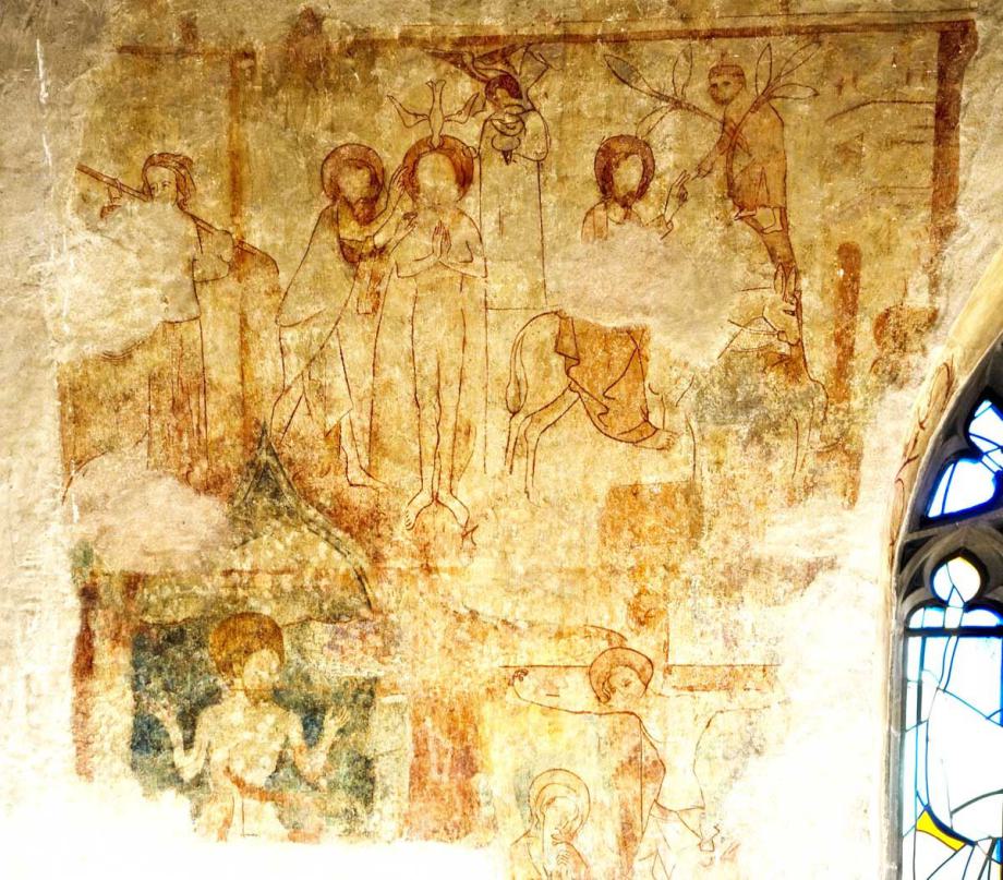 Fresken im Chor links