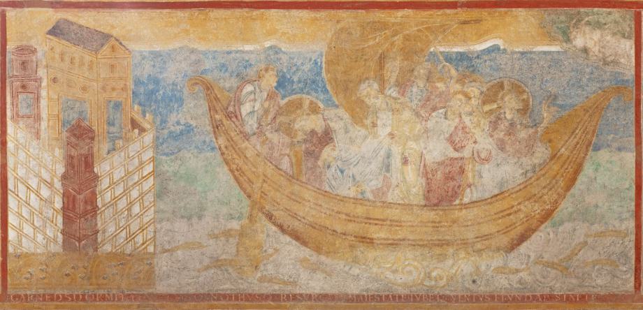 CARNE DEUS DORMIT, EURUSQUE NOTHUSQUE RESURGUNT. MAIESTATE IUBET. VENTUS ET UNDA SILET.