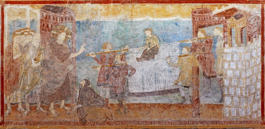 MORTUE, SURGE CITUS RESIDENSQUE LOQUENSQUE REVIVE! SIC MATRIS VIDUAE TRISTIA CUNCTA ABOLE!
