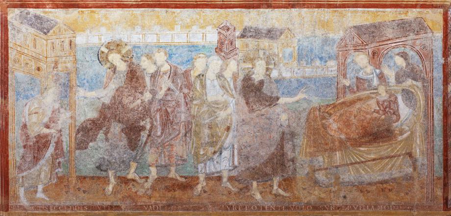 PRINCIPIS ECCE FIDES, IESU, TE D(ICERE} SUADET: IURE POTENTE VOLO. SURGE, PUELLA, MODO!
