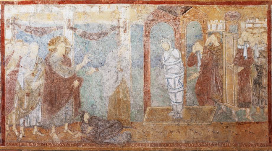 LAZARE, PERGE FORAS, QUARTO IAM SOLE SEPULTE! RUMPE MORAS MORTIS! HOC DAT IMAGO PAT(RIS).